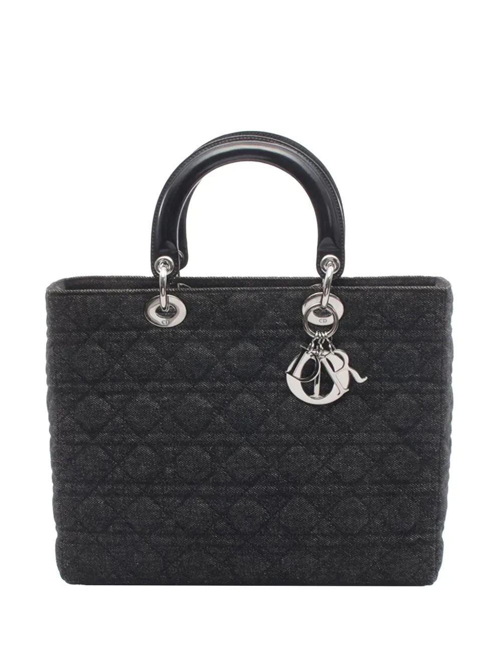 2000 Large Denim Cannage Lady Dior tote bag -
