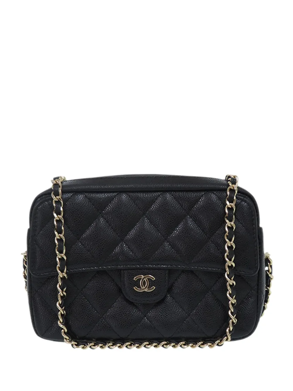 2021-2026 Mini CC Quilted Caviar Clutch with Chain crossbody bag -