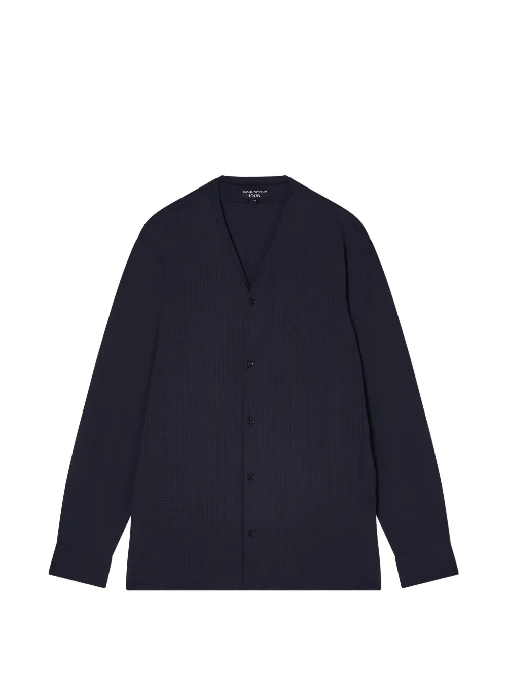 V-neck long-sleeved shirt - by Emporio Armani