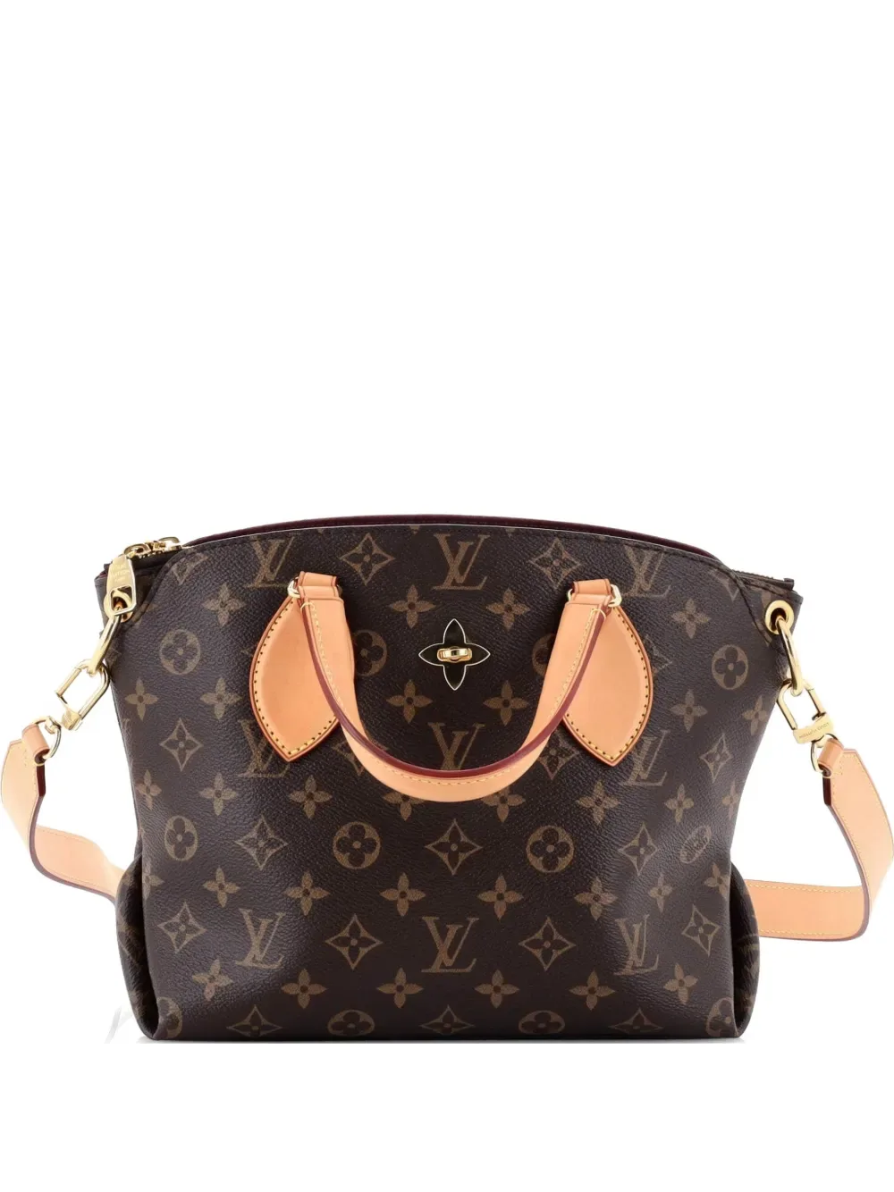 Flower Zipped Monogram Canvas PM tote bag -