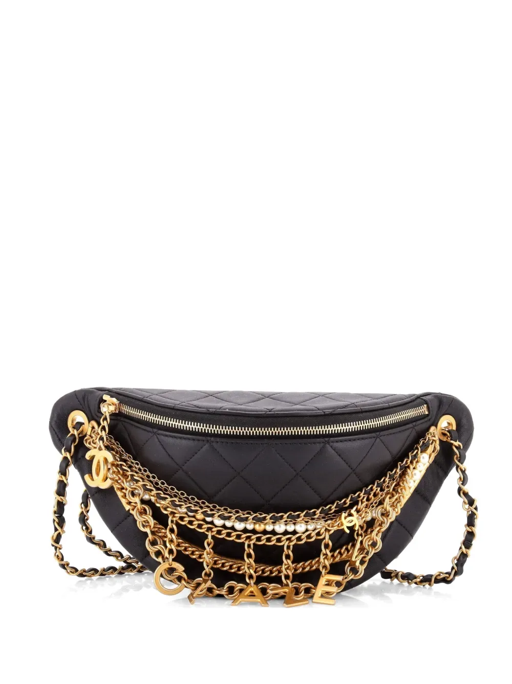 All About Chains Waist Bag Quilted Lambskin belt bag -