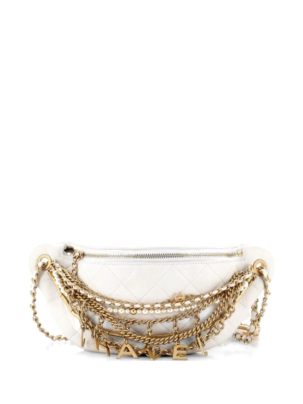 All About Chains Waist Bag Quilted Lambskin belt bag -