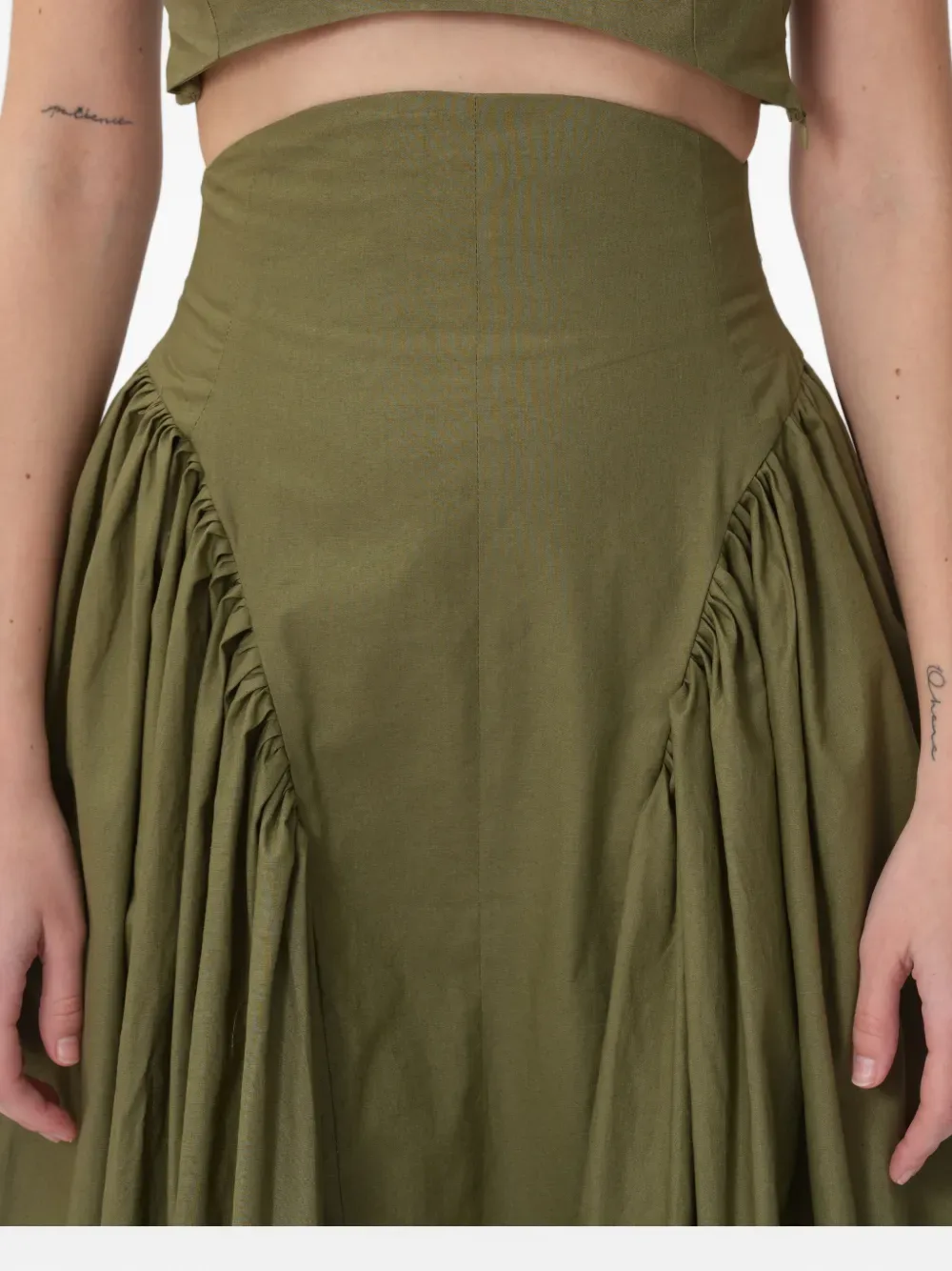 Mirage gathered midi skirt - by CONCEPTO