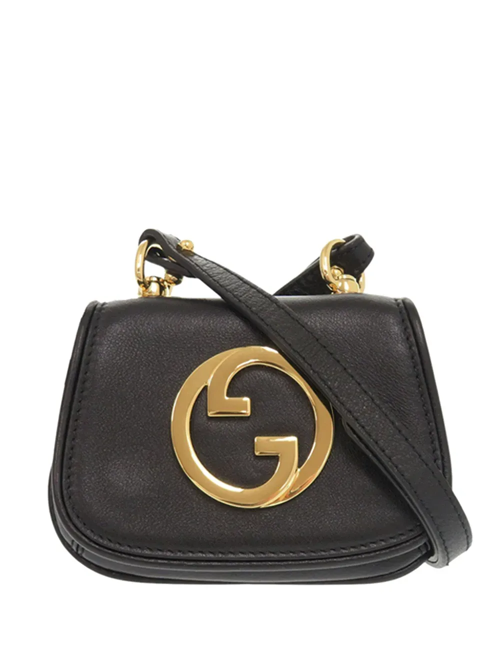 2016-2026 Textured Calfskin Blondie Card Case on Strap crossbody bag -