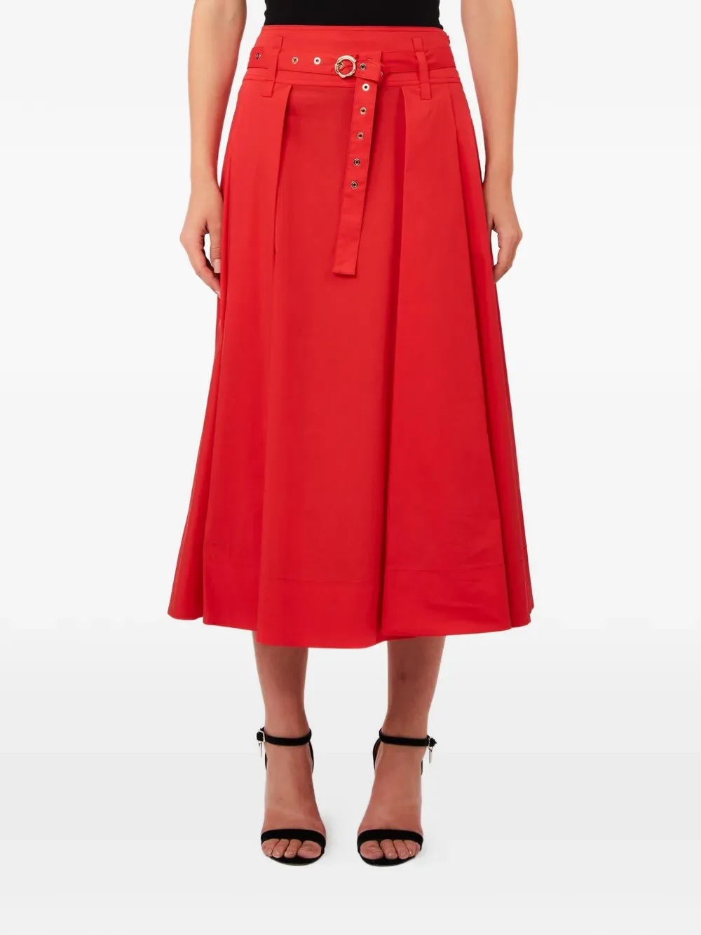 belted midi skirt -
