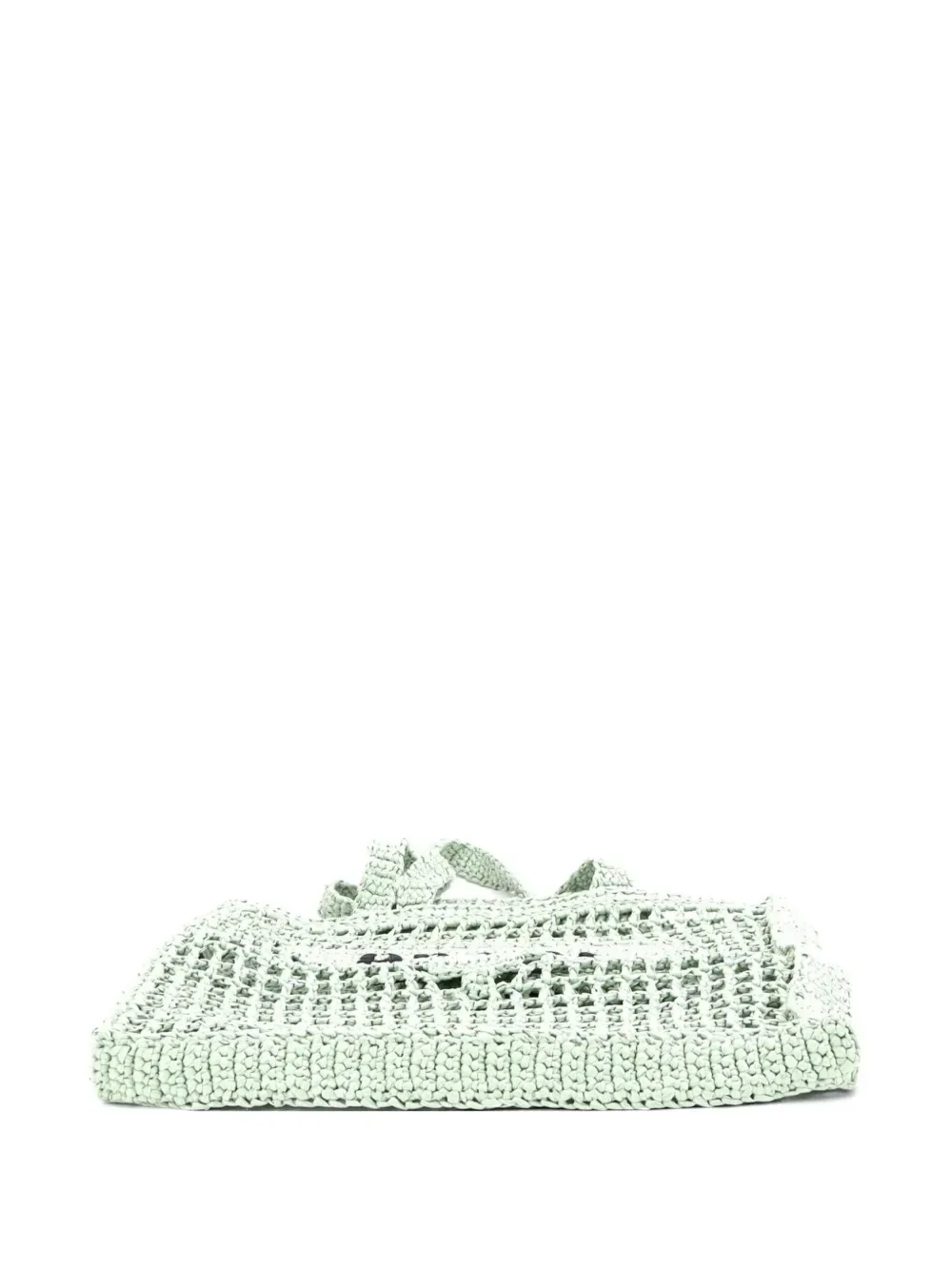 Triangle Logo Open Raffia tote bag -