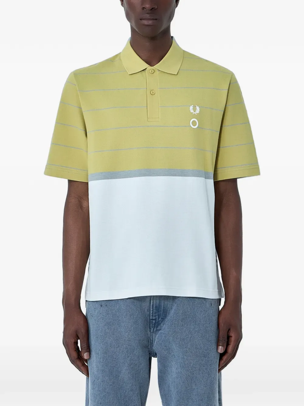 buttoned striped polo shirt - by Fred Perry