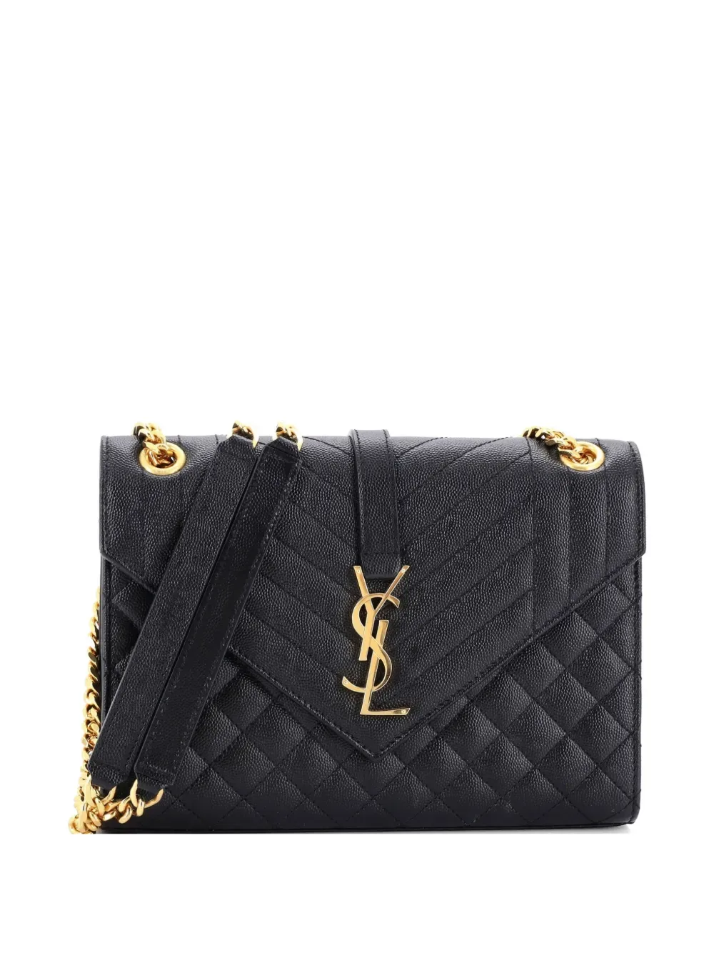 Classic Monogram Envelope Satchel Mixed Matelasse Leather Medium shoulder bag -