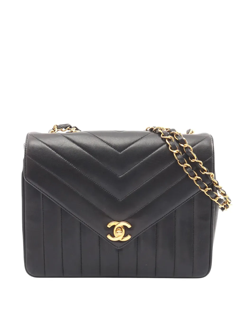1997-1999 Chevron Lambskin Envelope Flap crossbody bag -