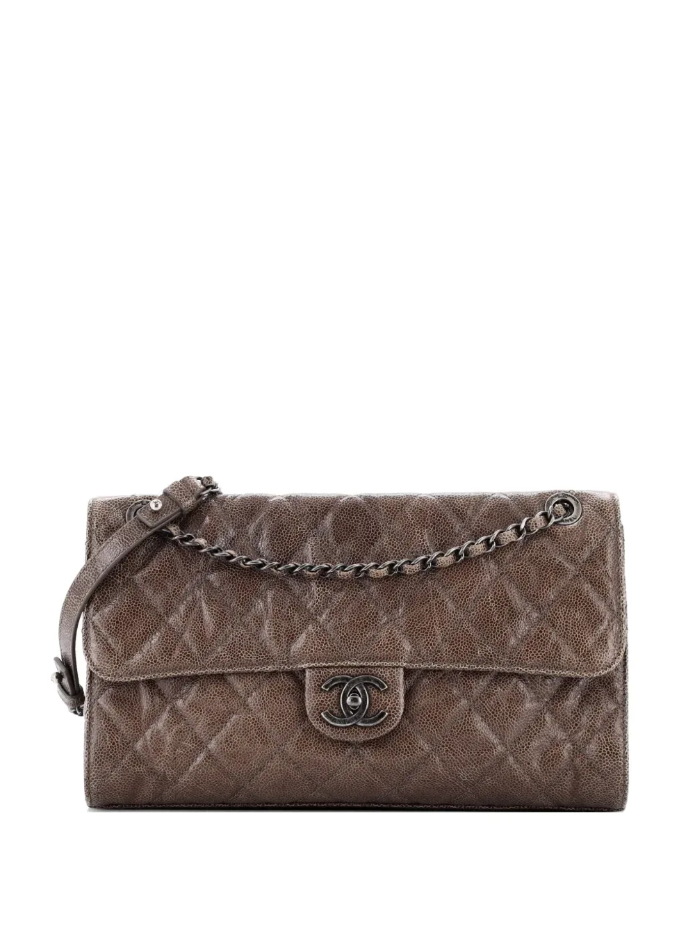 CC Crave Flap Bag Quilted Glazed Caviar Jumbo shoulder bag -