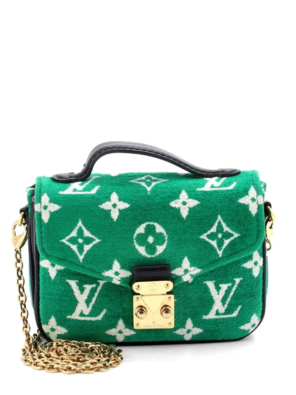 Micro Metis LV Match Monogram Jacquard Velvet satchel -
