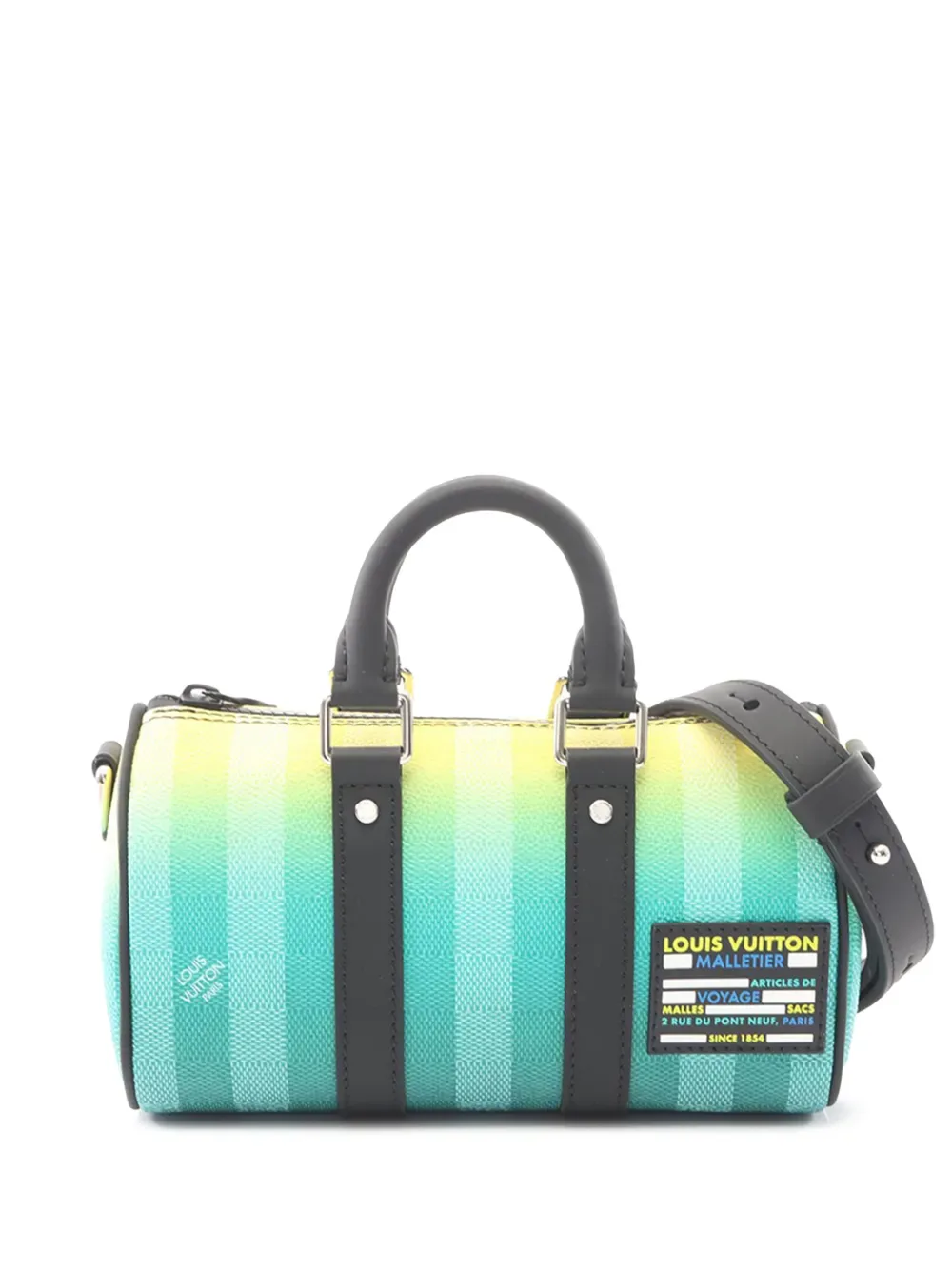 2021-2026 Damier Stripe Keepall Bandouliere XS satchel - by Louis Vuitton Pre-Owned