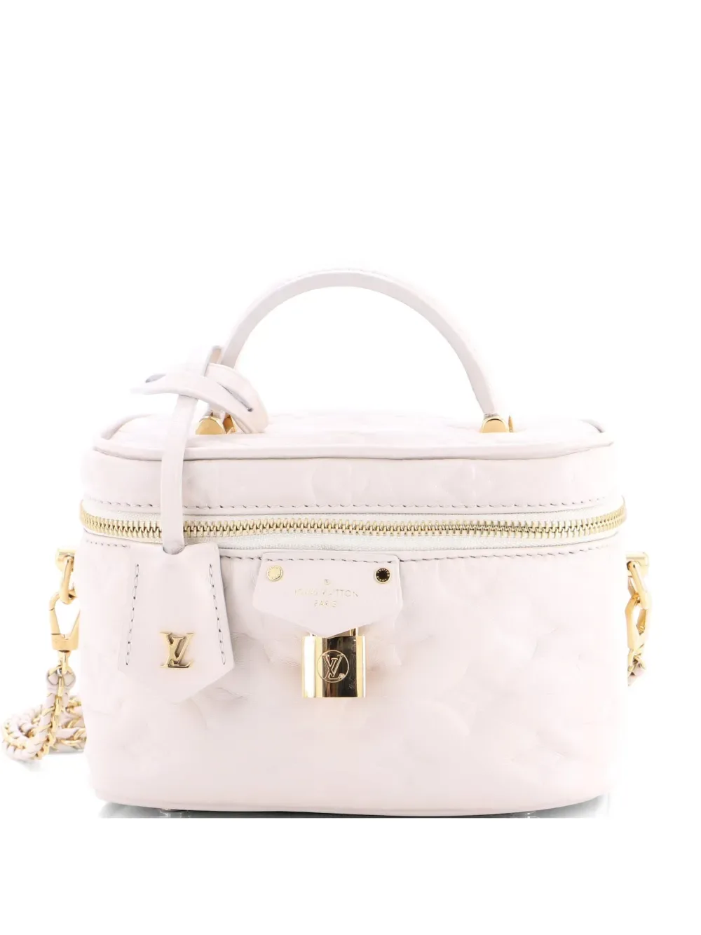 Vanity Handbag Monogram Embossed Lambskin PM satchel -