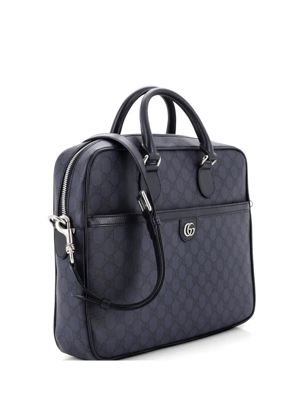 Ophidia Zip Around Pocket Briefcase GG Coated Canvas Medium business bag - by Gucci Pre-Owned
