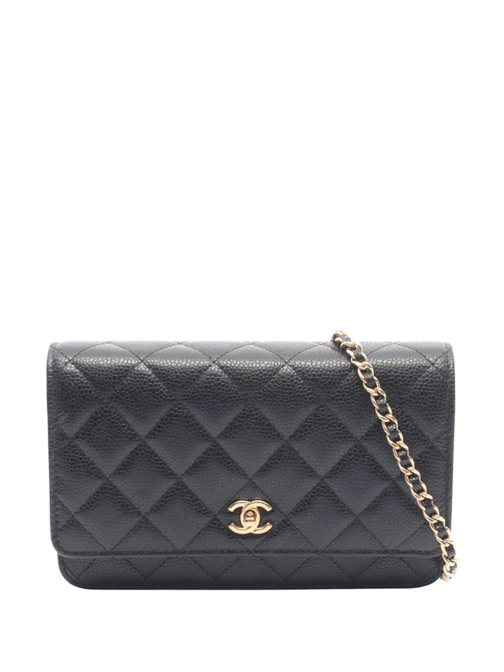 2021-2026 CC Quilted Caviar Wallet on Chain crossbody bag -