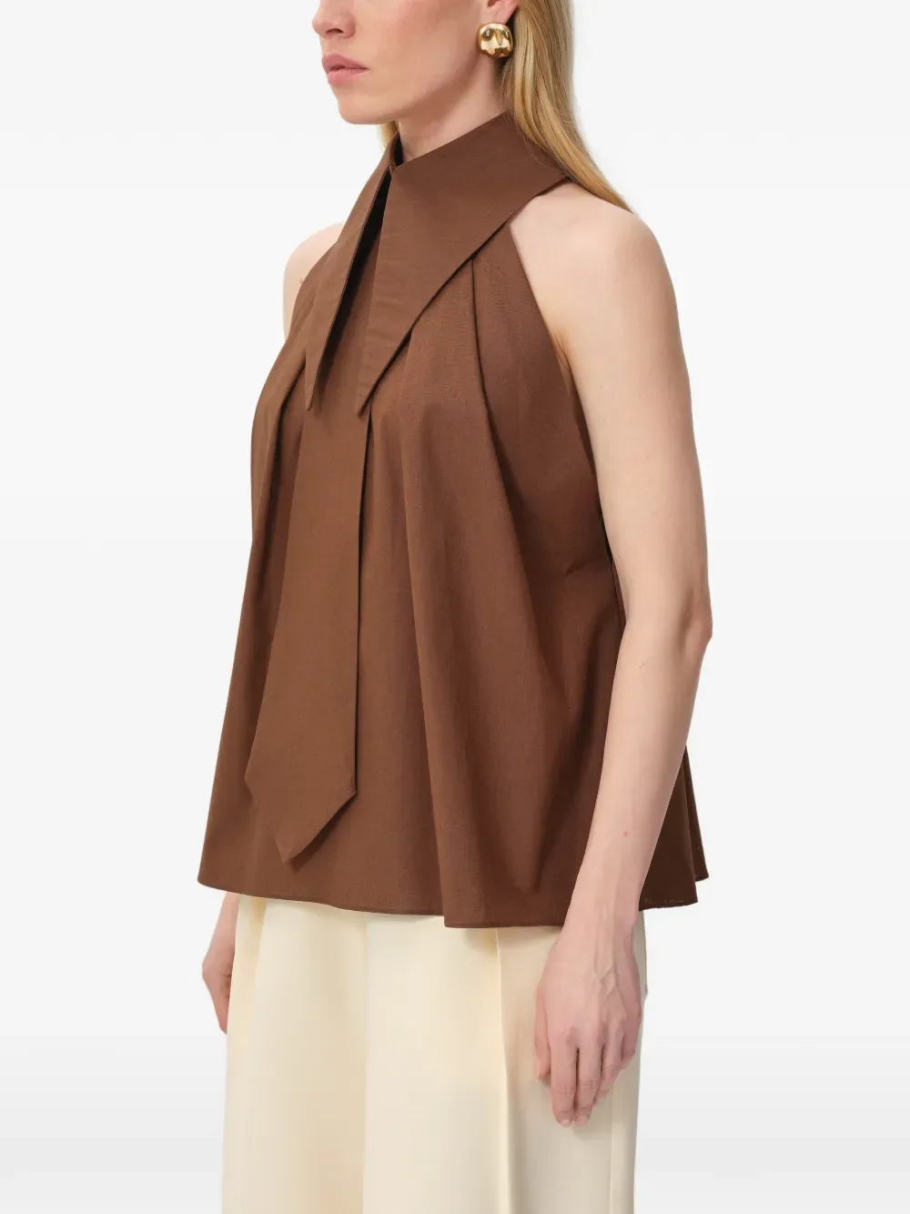 Sunlit collar-button blouse - by CONCEPTO