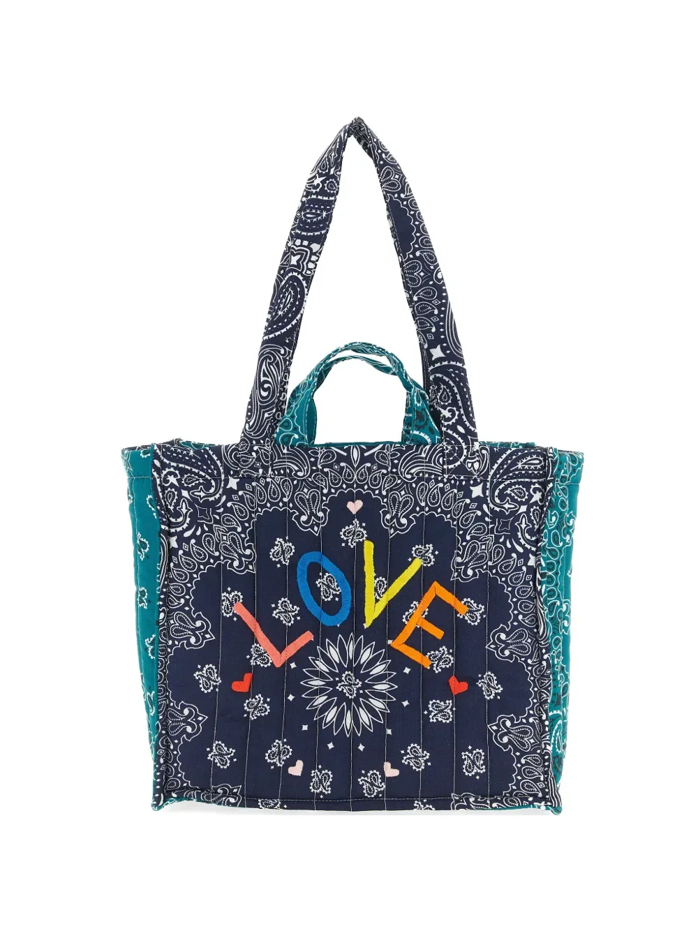 quilted padded bandana tote bag -