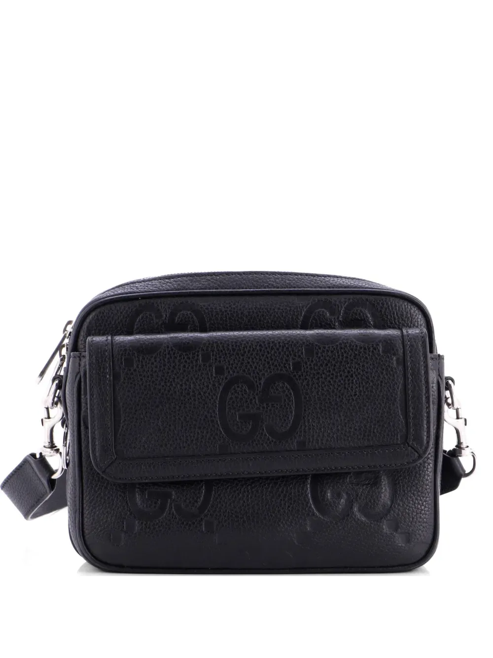 Front Pocket Messenger Jumbo GG Embossed Leather Small crossbody bag -