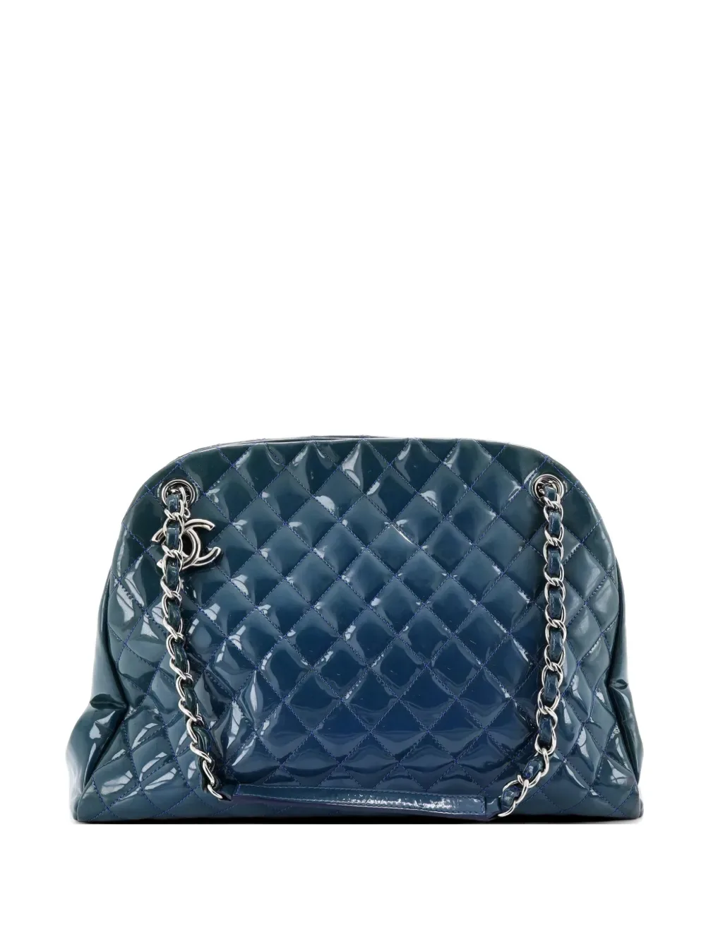 Just Mademoiselle Bag Quilted Patent Large handbag - by CHANEL Pre-Owned