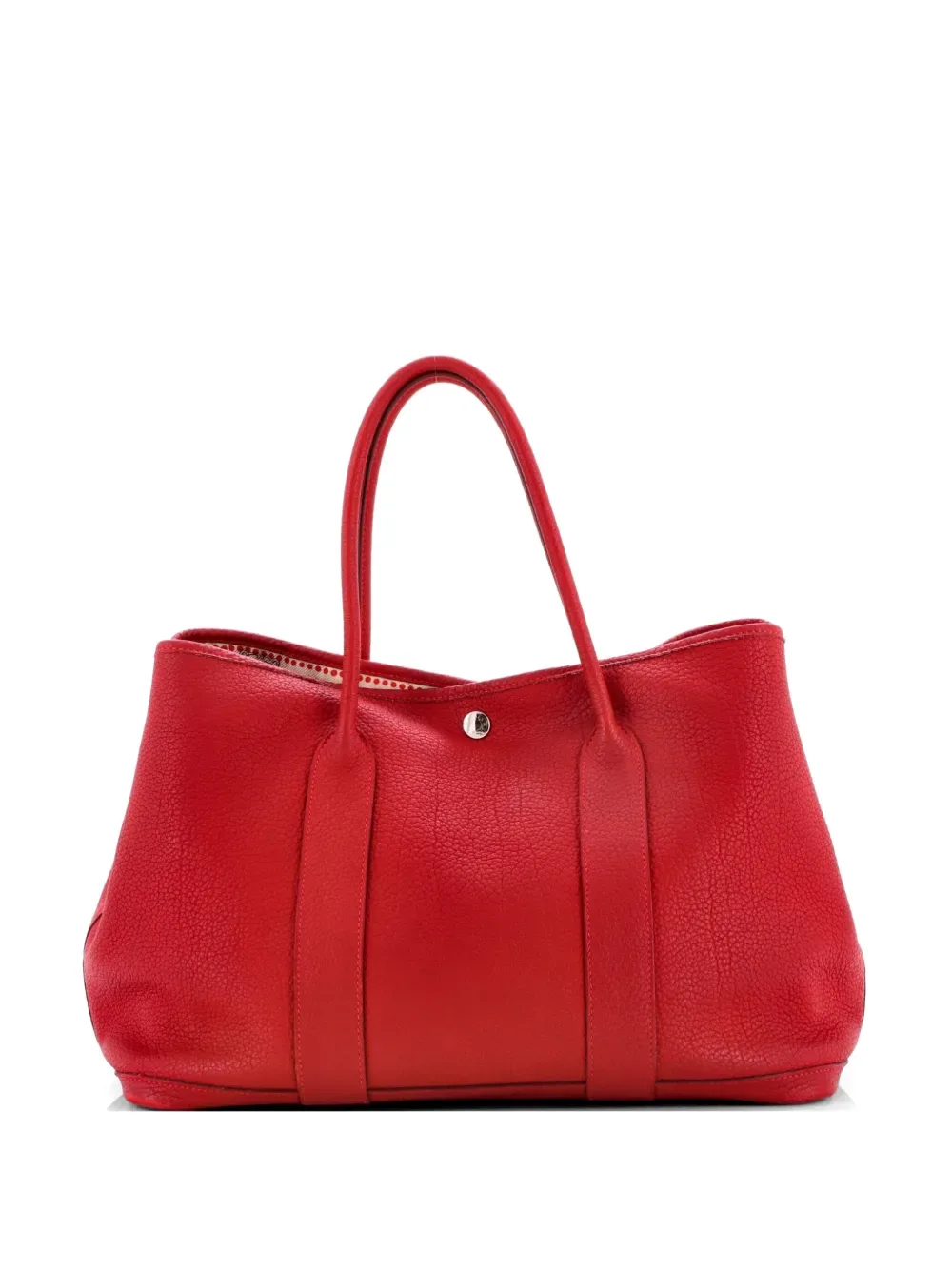 Garden Party Tote Leather with Printed Interior 36 satchel -