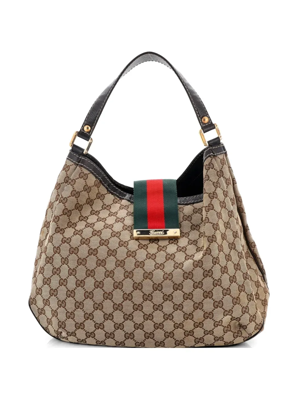 New Ladies Web GG Canvas Large hobo bag -