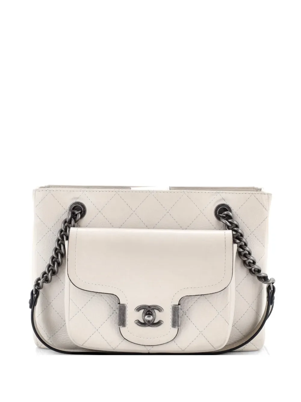 Archi Chic Shopping Quilted Grained Calfskin Small tote bag -