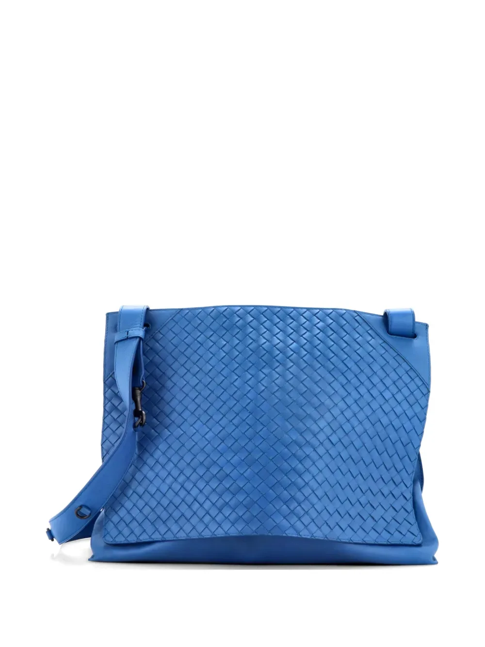 Square Panelled Messenger Bag Intrecciato Nappa Large crossbody bag -