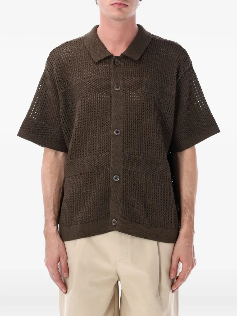 Zach waffle knit shirt -