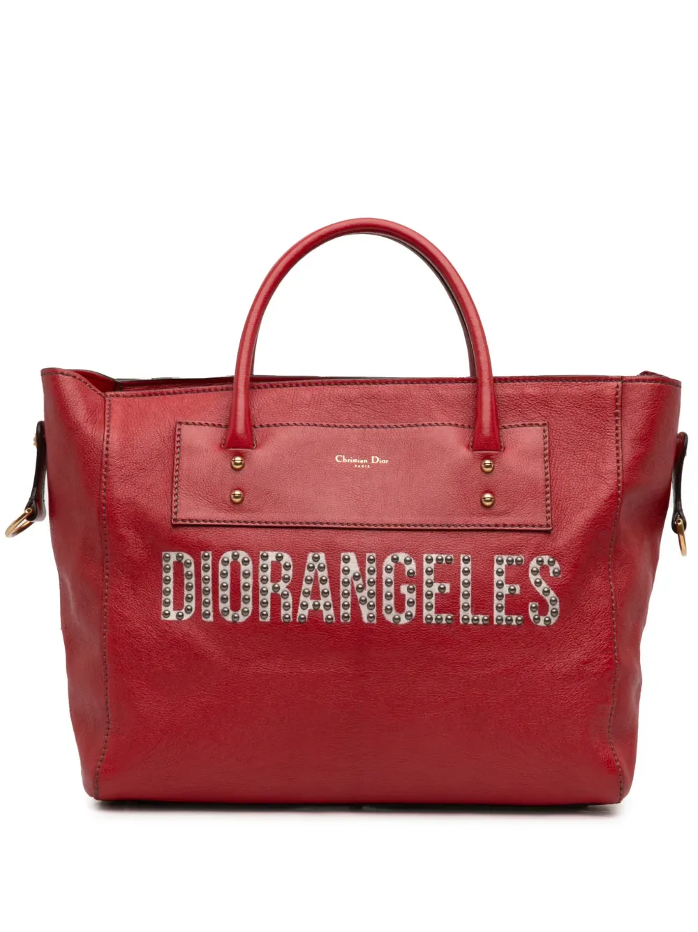 2017 Studded Goatskin Diorangeles Convertible Tote satchel - by Christian Dior Pre-Owned