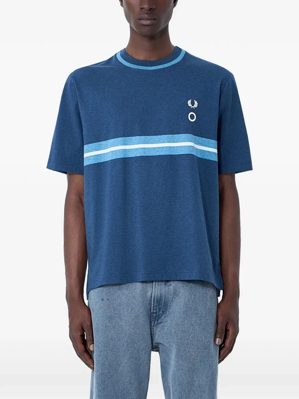 logo-embroidery crew neck T-shirt -