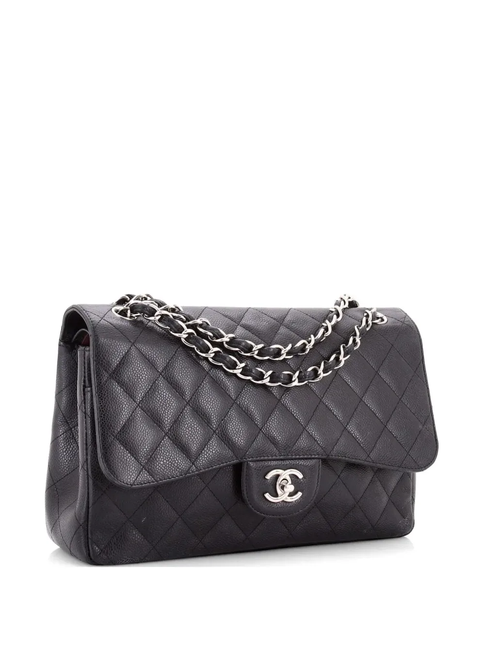 Classic Double Flap Bag Quilted Caviar Jumbo shoulder bag -