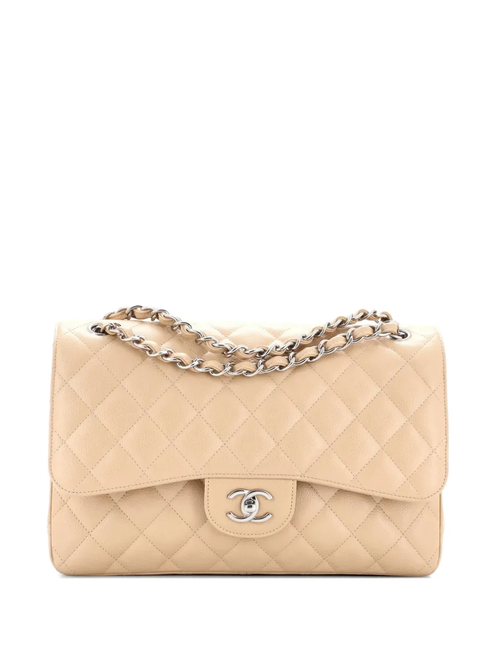 Classic Double Flap Bag Quilted Caviar Jumbo shoulder bag -
