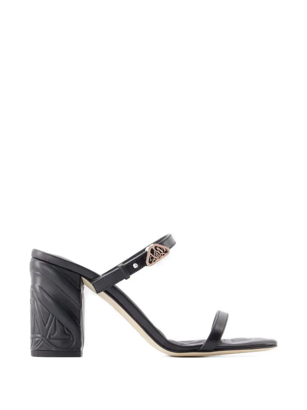 embossed heeled sandals -