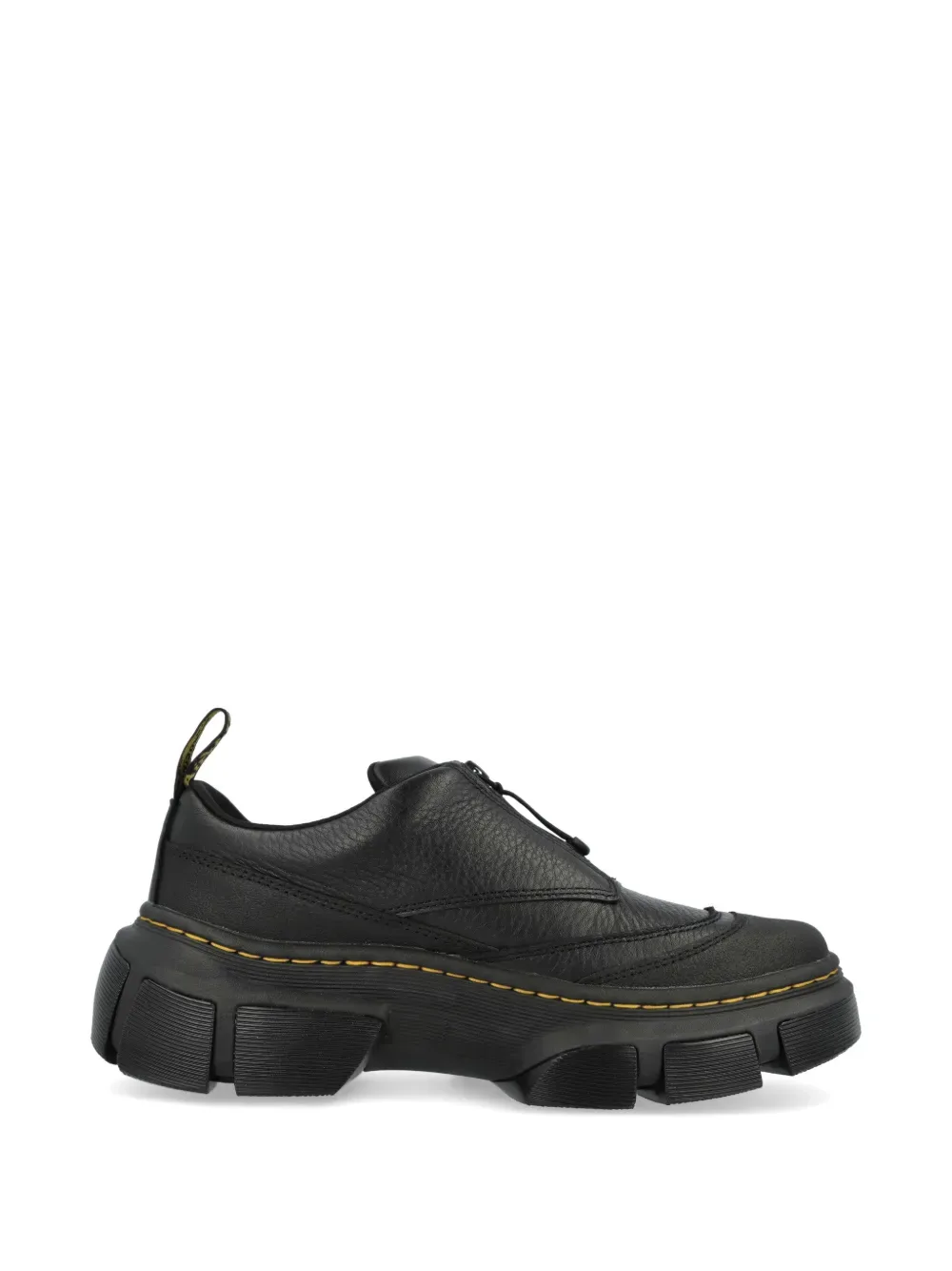 DMXL zip platform leather shoes -