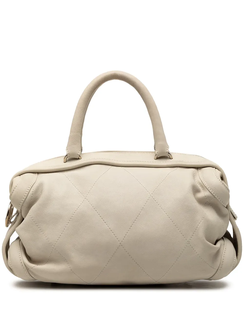 2006-2008 CC Calfskin Wild Stitch Bowling Bag boston bag - by CHANEL Pre-Owned