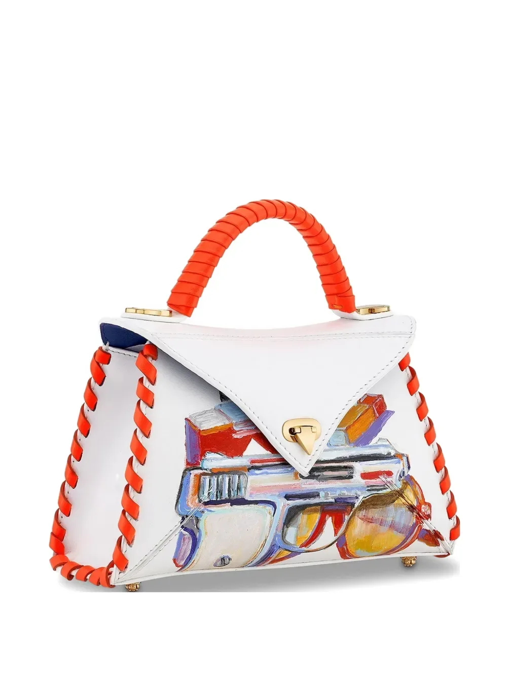 small LJ leather tote bag -
