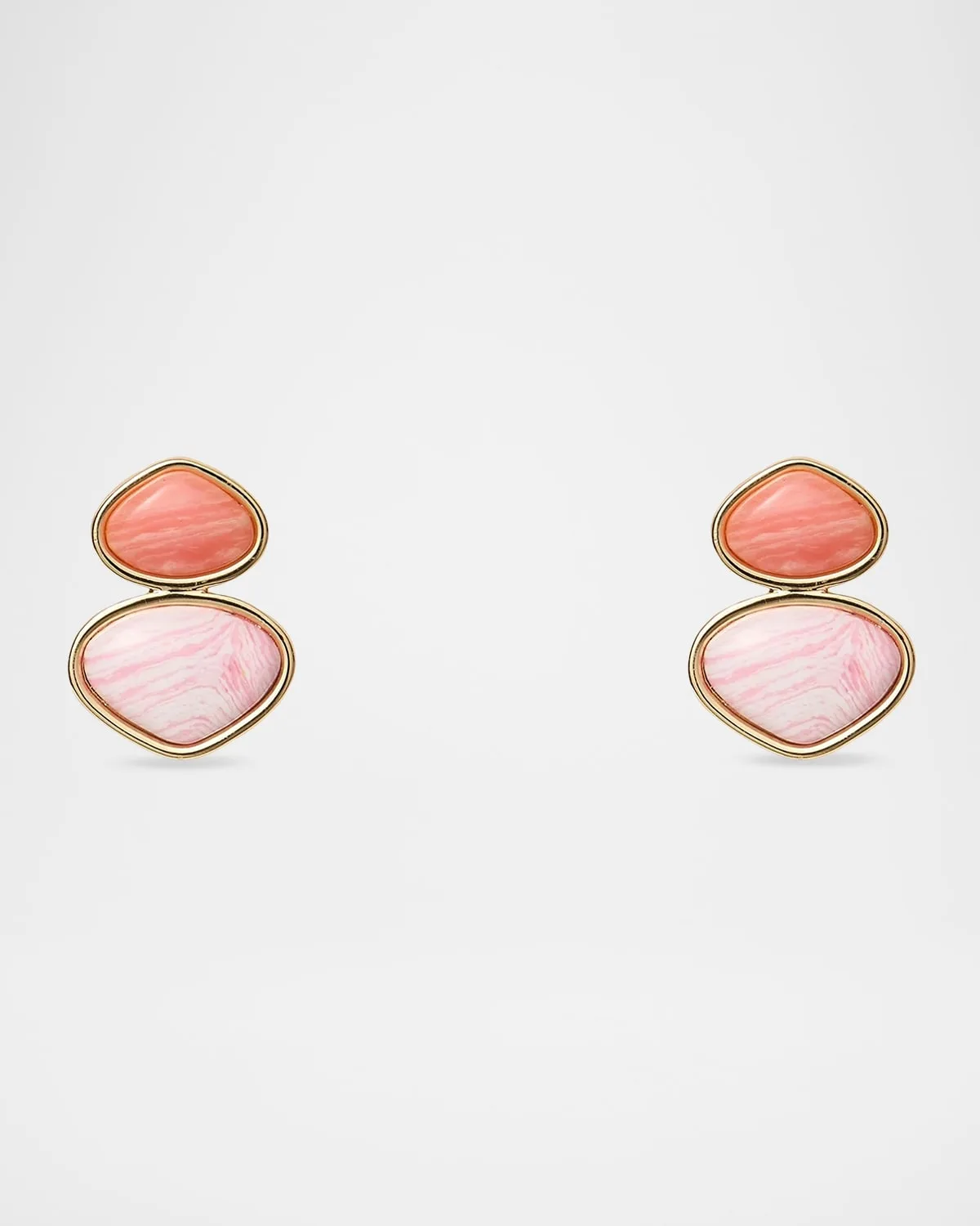 Coral Flamingo Duo Drop Earrings