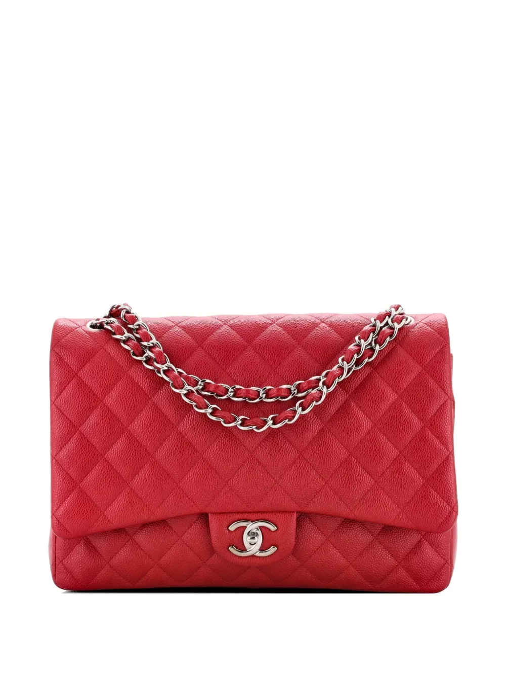 Classic Double Flap Bag Quilted Iridescent Caviar Jumbo shoulder bag -