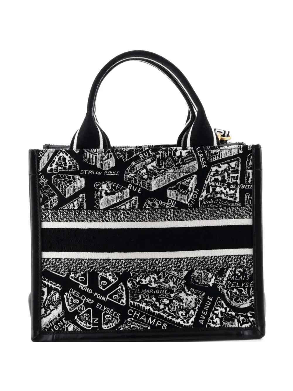 Book with Strap Embroidered Canvas Small tote bag - by Christian Dior Pre-Owned