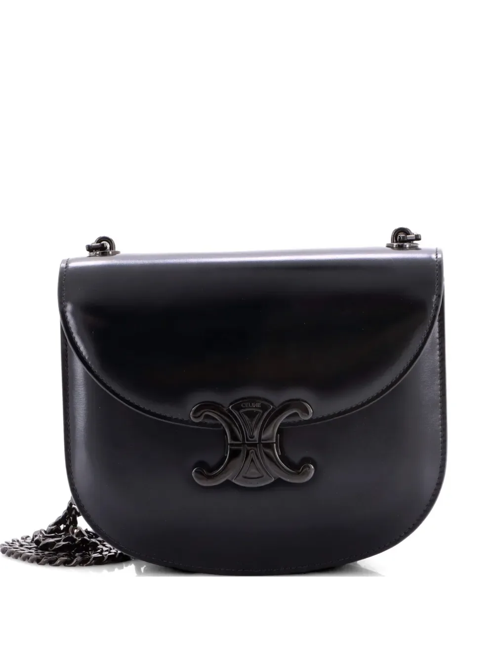 Triomphe Besace Clea Chain Flap Bag Leather shoulder bag -