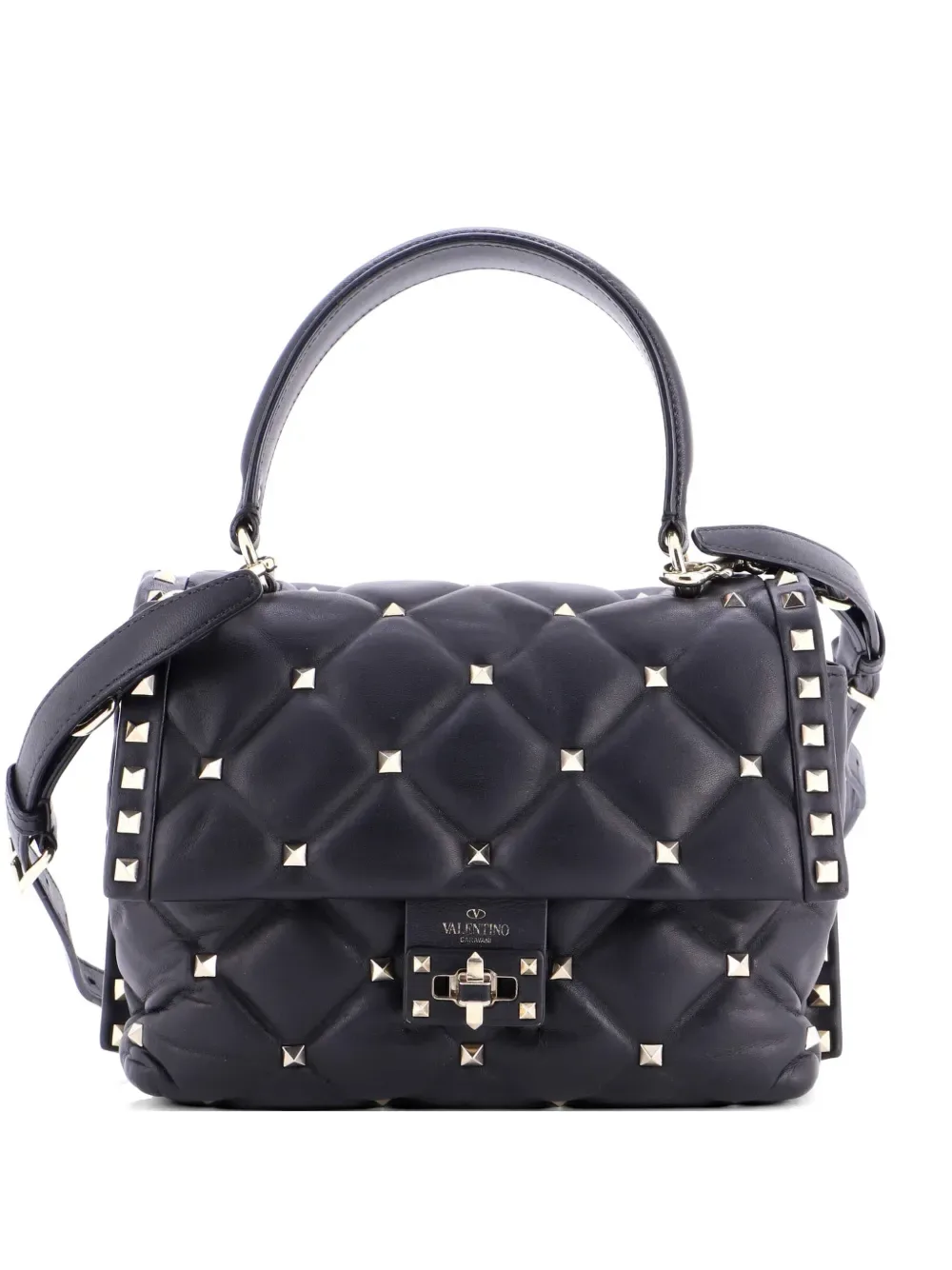 Candystud Top Handle Bag Leather Medium shoulder bag - by Valentino Garavani Pre-Owned