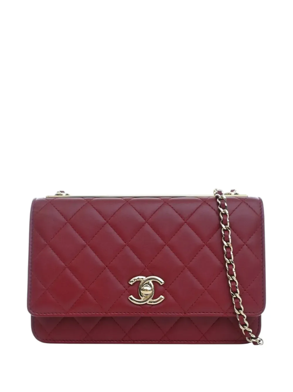 2016-2017 Quilted Lambskin Trendy CC Wallet On Chain crossbody bag -