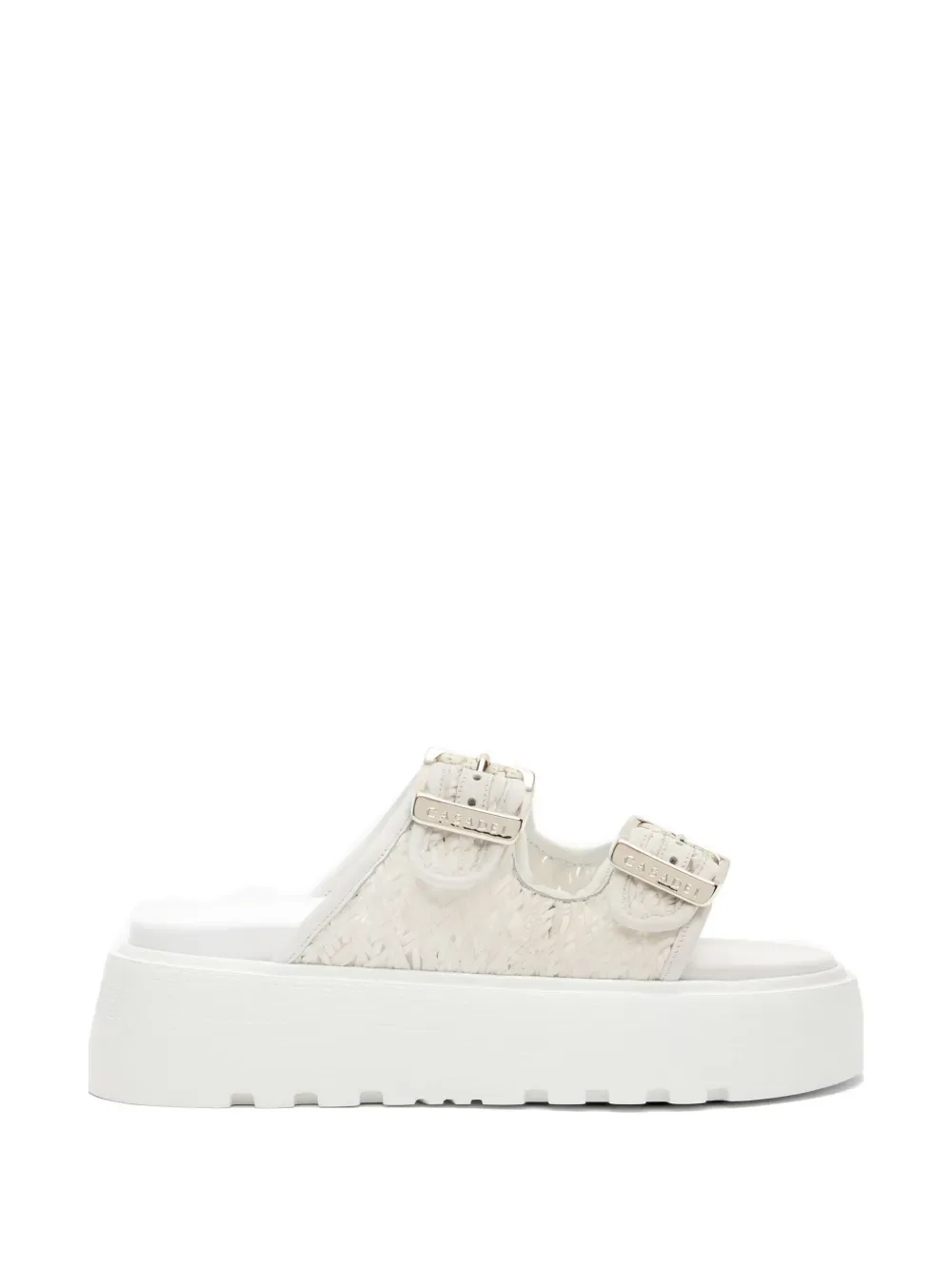 Birki woven buckle slides -