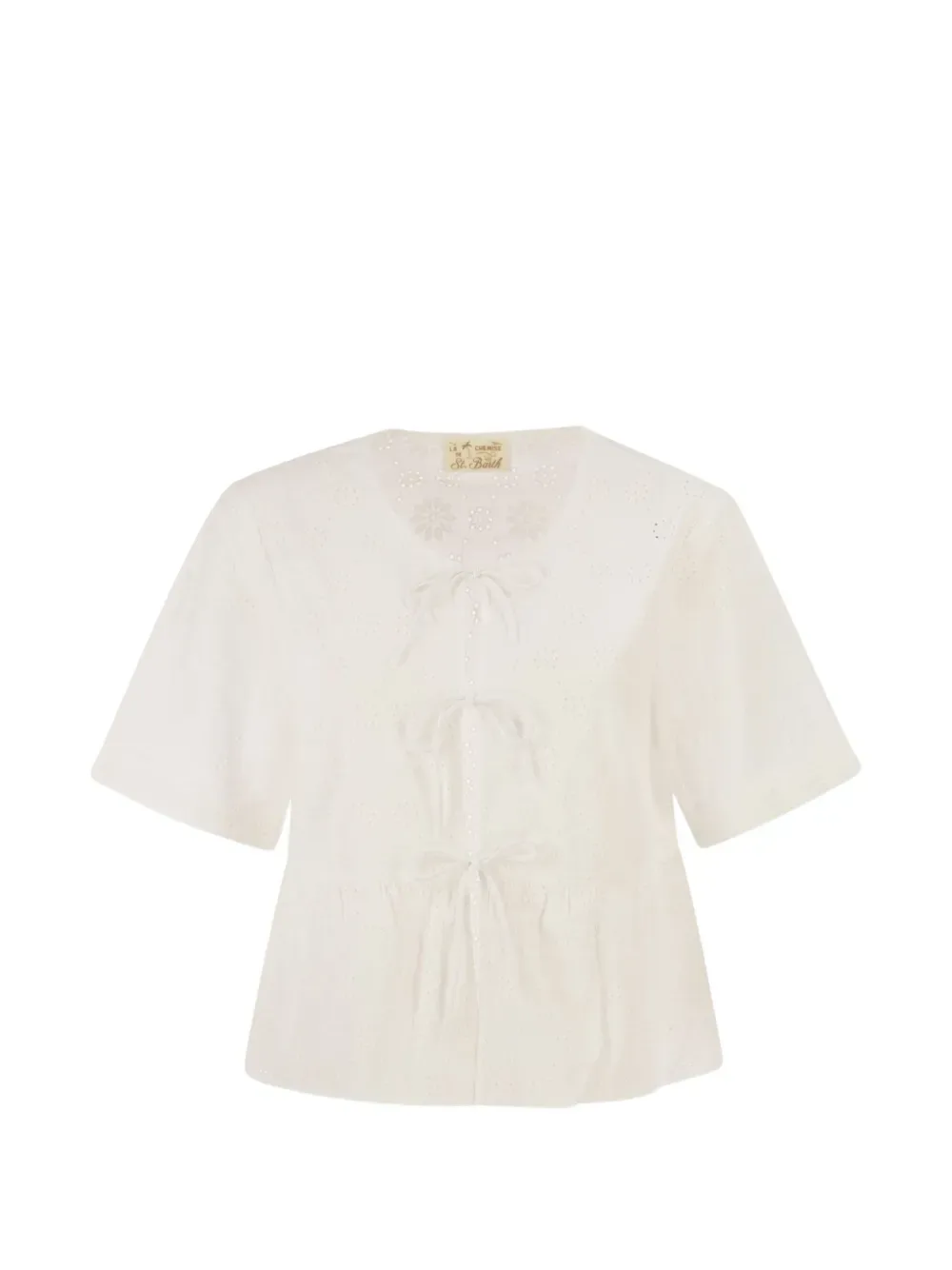 broderie anglaise bow top - by MC2 Saint Barth