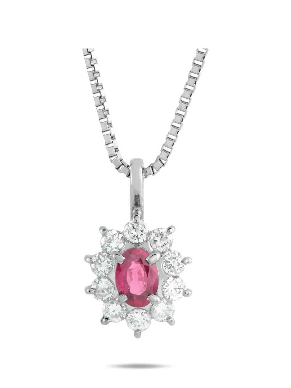 floral Ruby pendant necklace - by LB Exclusive