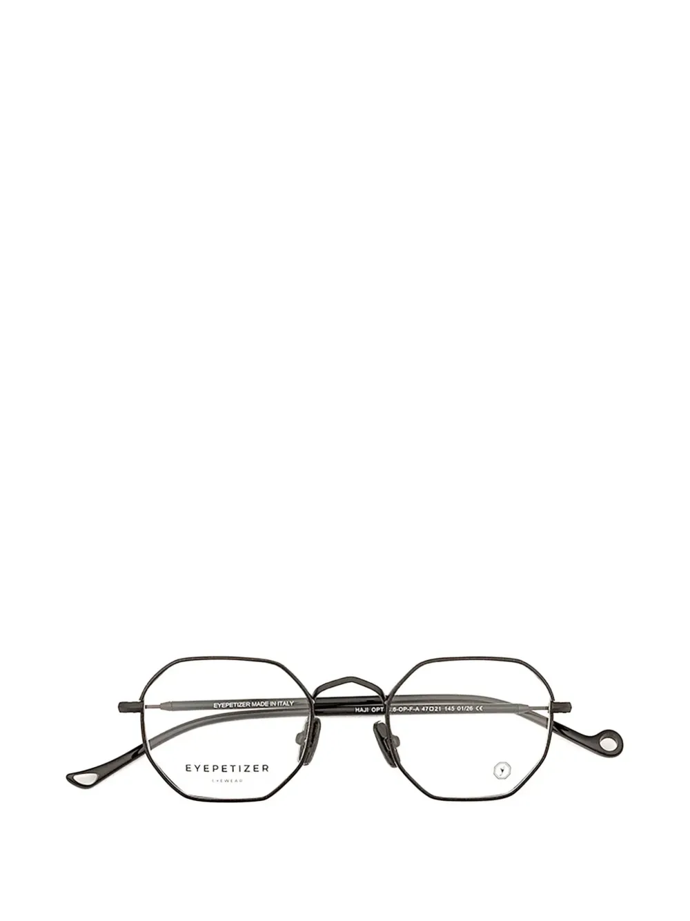 geometric-frame glasses -