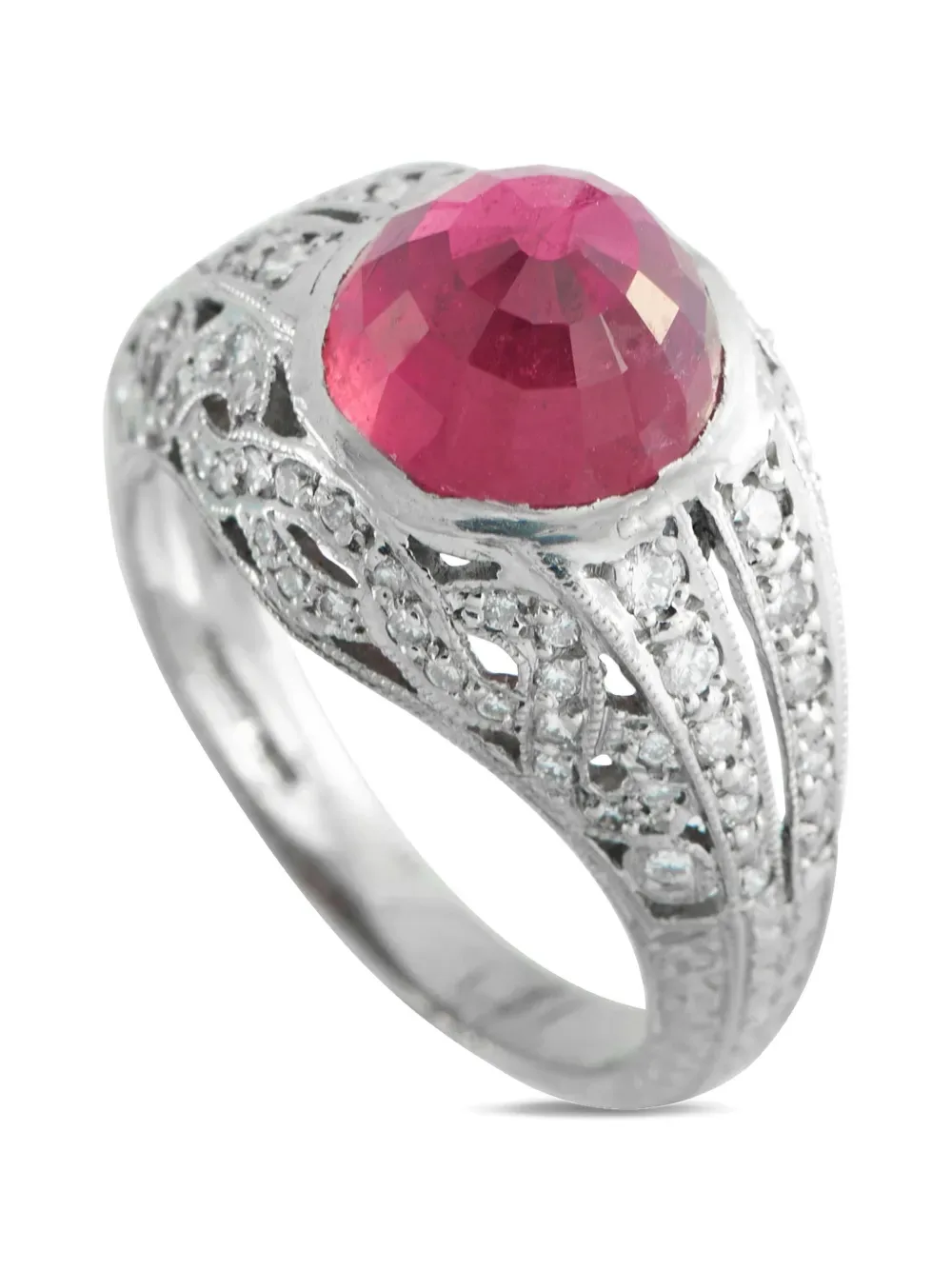diamond rubellite ring -
