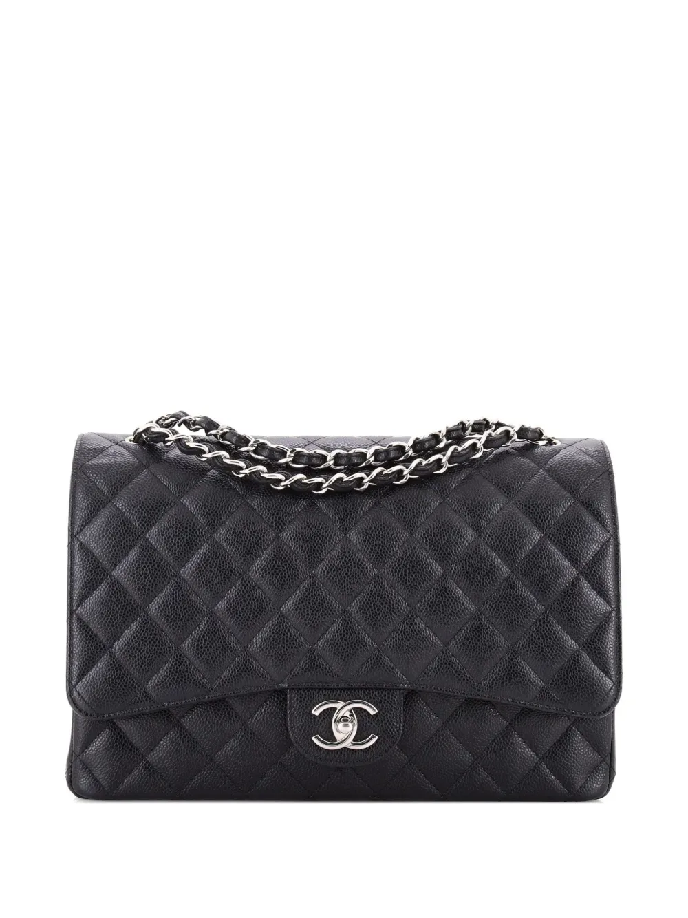 Classic Double Flap Bag Quilted Caviar Maxi shoulder bag -