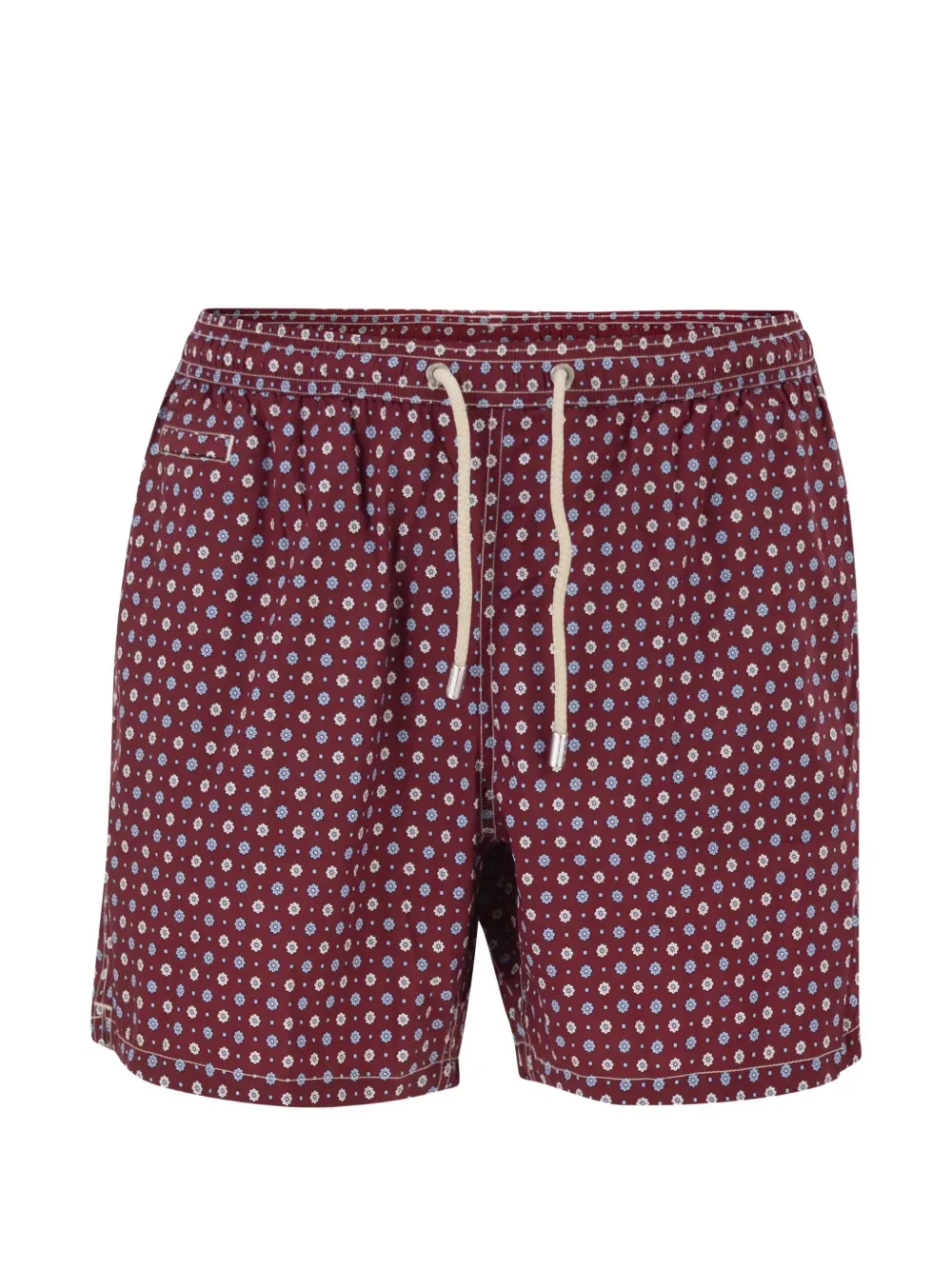 micro-print drawstring swim shorts -
