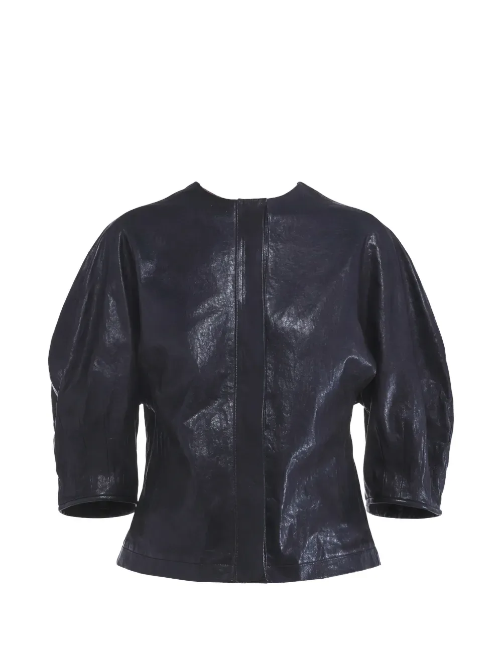 Delphine leather blouse -